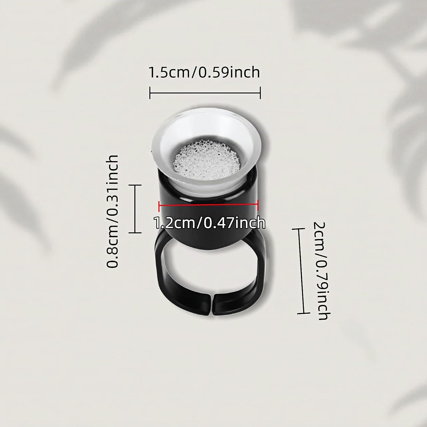 Tattoo Ink Ring Cup Disposable Makeup Ring - Sterilized Individual Packaging, Adjustable Flexible Plastic, for Permanent Makeup, Eyelash Extension, Nail Art, Microblading(10PCS Black)