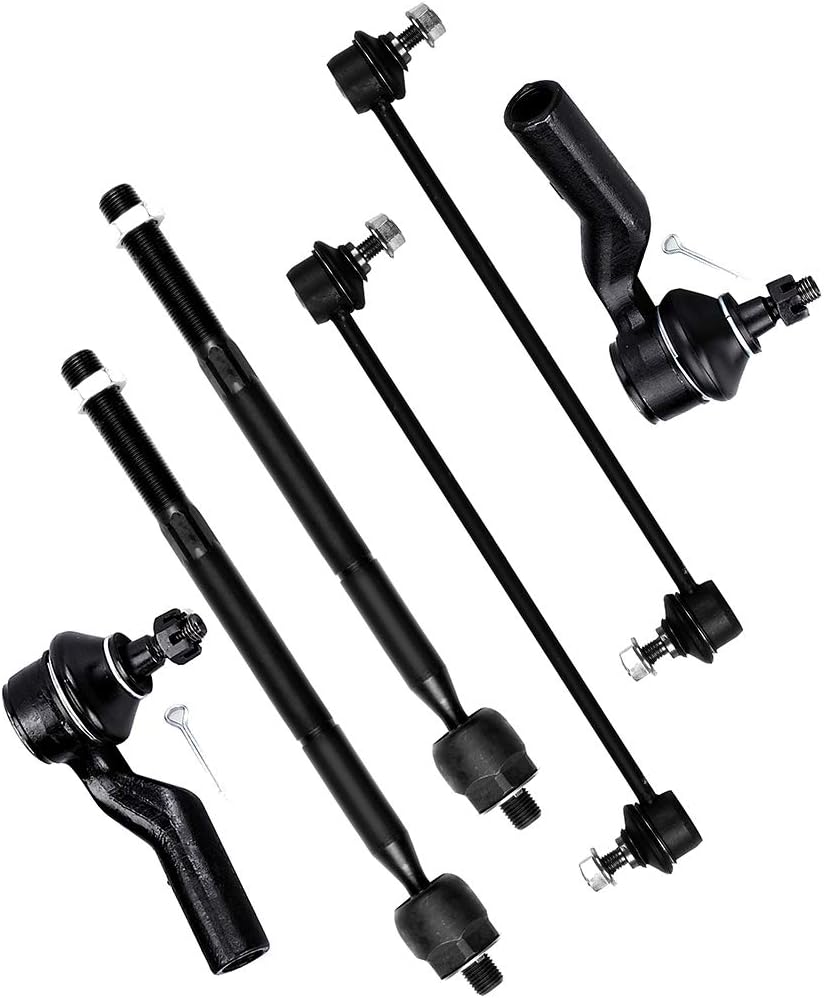 6pc Set Front Suspension Kit Inner Tie Rod End Sway Bar Outer Tie Rod End Replacement for Mazda 3 5 3 Sport