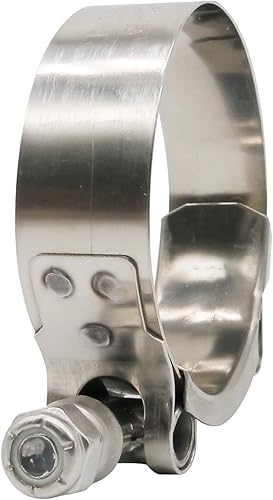 Miniatura 8 de Abrazadera de manguera con perno en T de 1.75 pulgadas, rango de trabajo de 2.008 in a 2.323 in para diámetro interior de manguera de 1.75 pulgadas,