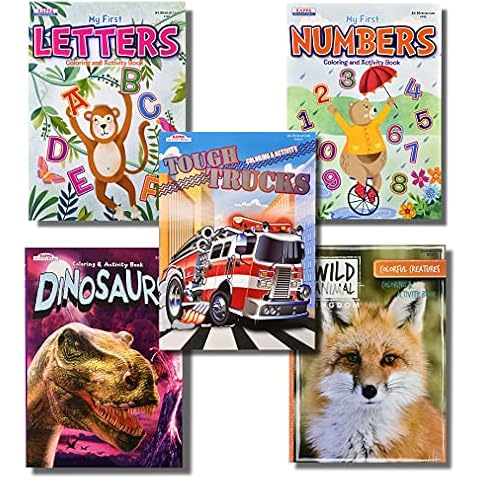Variety Savings Kappa Coloring and Activity Books for Girls, Numbers and Letters, ABCs, Girl Power, Mermaid, Unicorn, 8.5”x11” Extra Large Size for Hours of Fun, Ages 2-4, 4-8, 8-12 (Pack of 9) Cover
