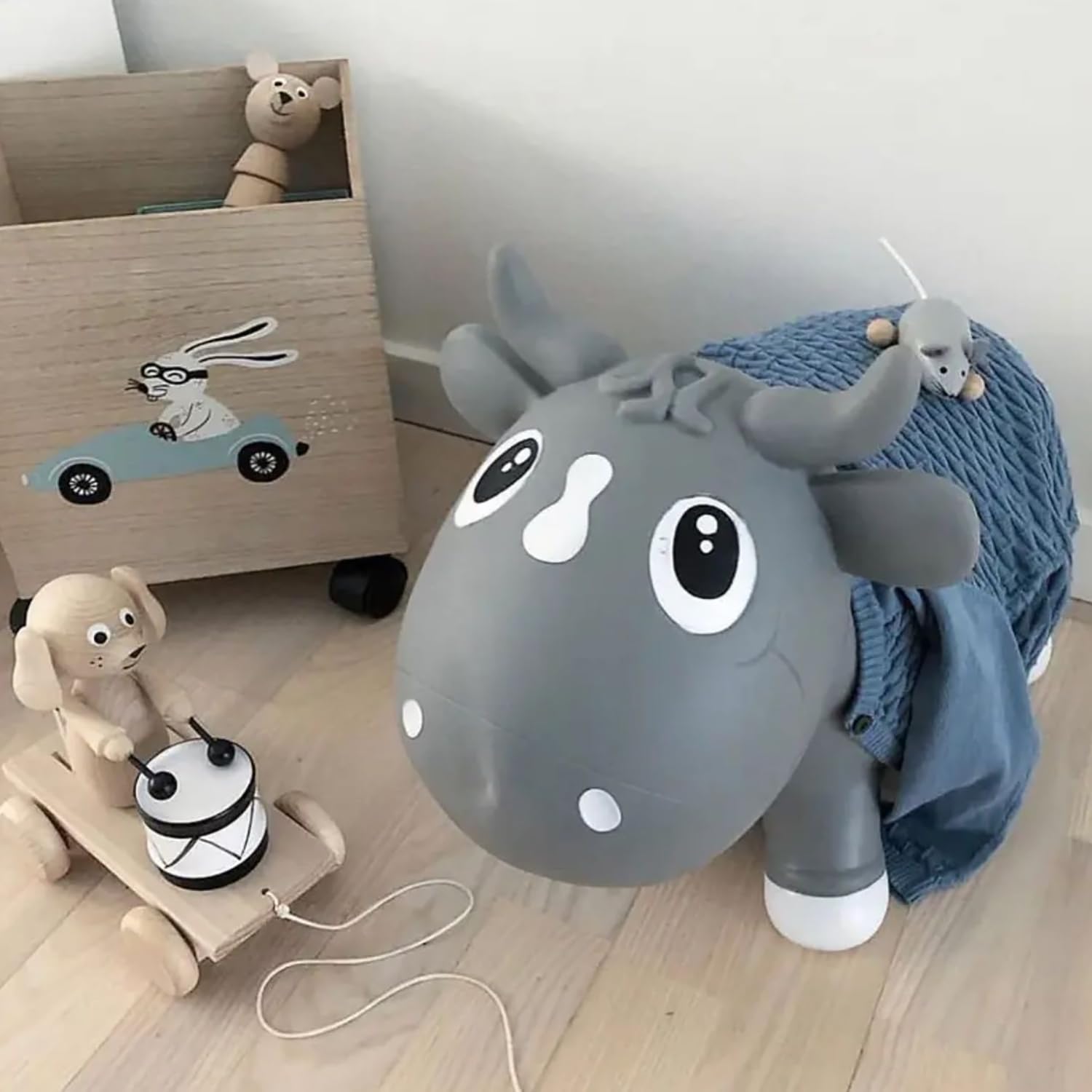 Amazon.com: Pop It Up: Kidzzfarm Bouncing Cow: Junior - Grey