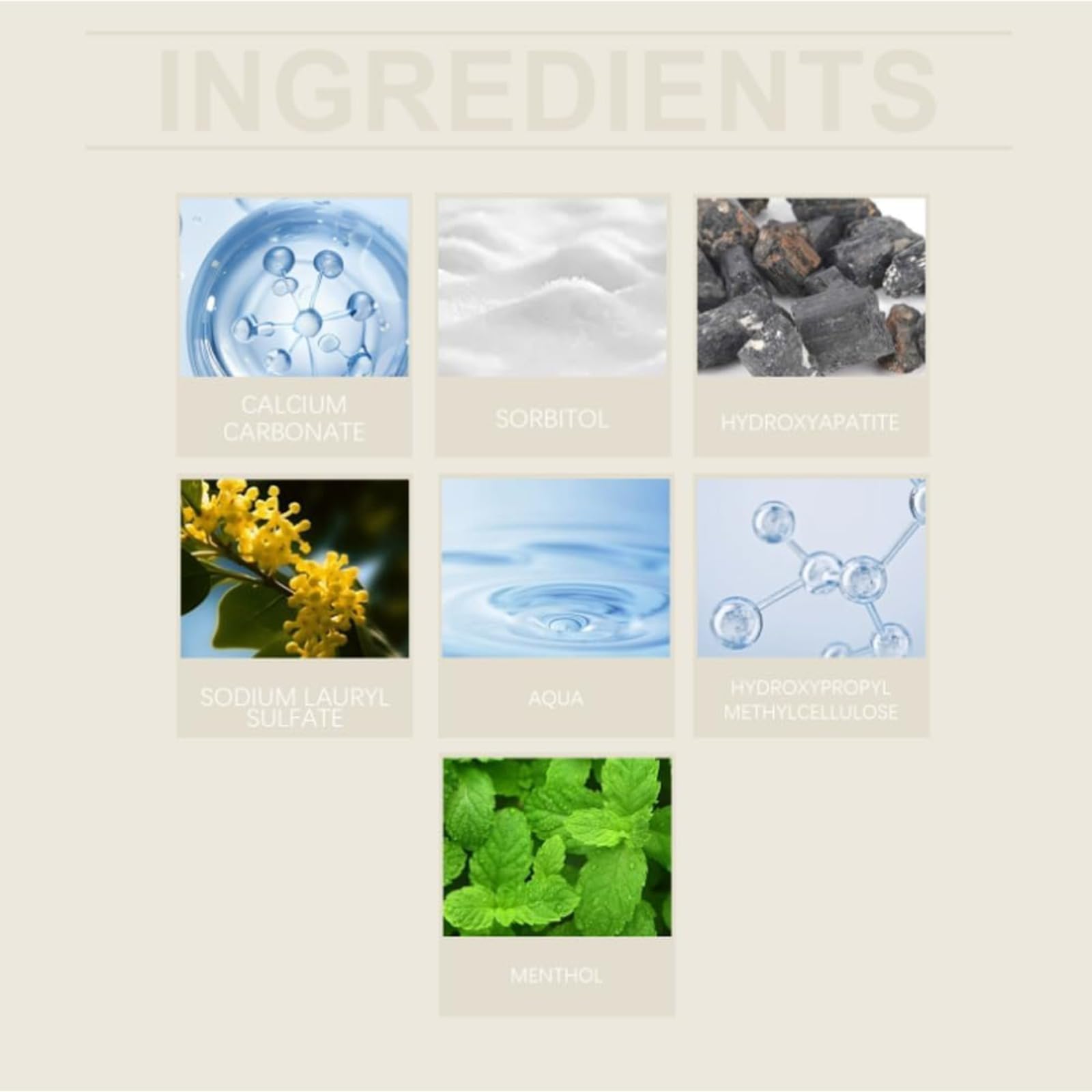 Kreain Nature Dentifricio sbiancante dei denti, cura orale naturale, denti sensibili, tonificante, respirazione fresca, rimozione delle macchie e denti sani (6 pezzi)