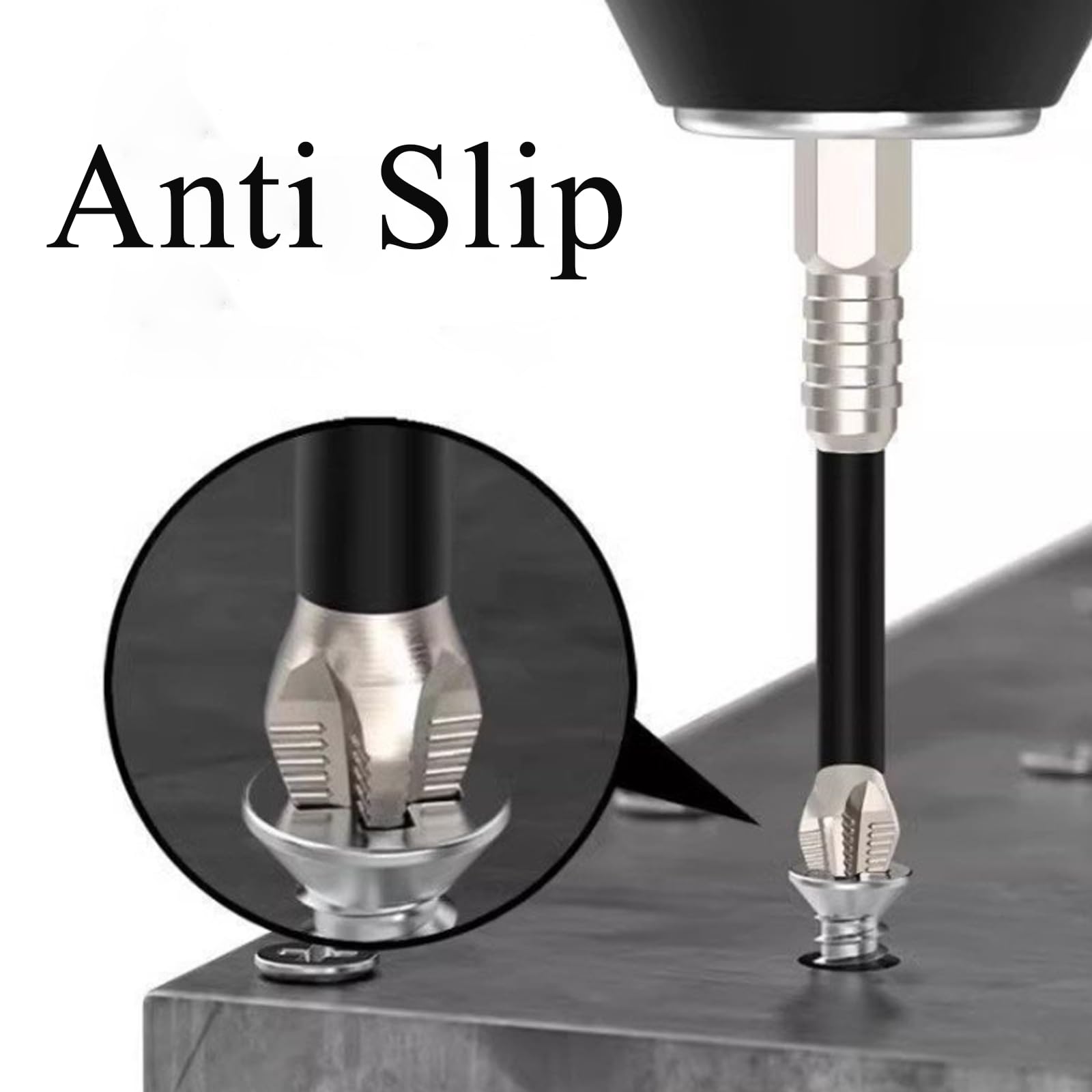 Cradlewaver Drill Bit, High-Magnetic Screwdriver Drill Bit Set, Anti Slip Magnetic Electric Screwdriver Set Alloy Steel for Impact Driver for Home DIY Professional Use (6pcs)