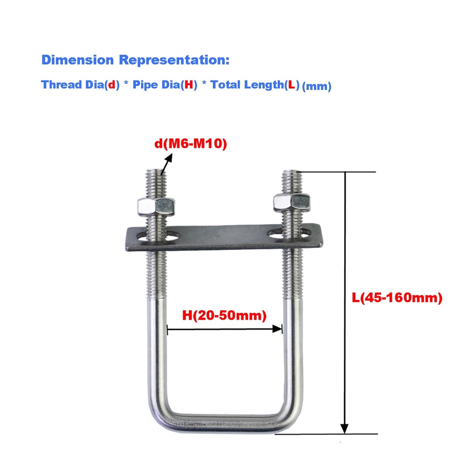 6Set Vite A Forma Di U In Acciaio Inossidabile 304 M6 M8 - Foto 13