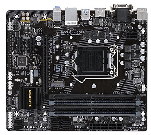 Image of Gigabyte GA-B250M-DS3H LGA 1151 Intel B250 USB 3.1 Micro ATX Intel Motherboard (Black)