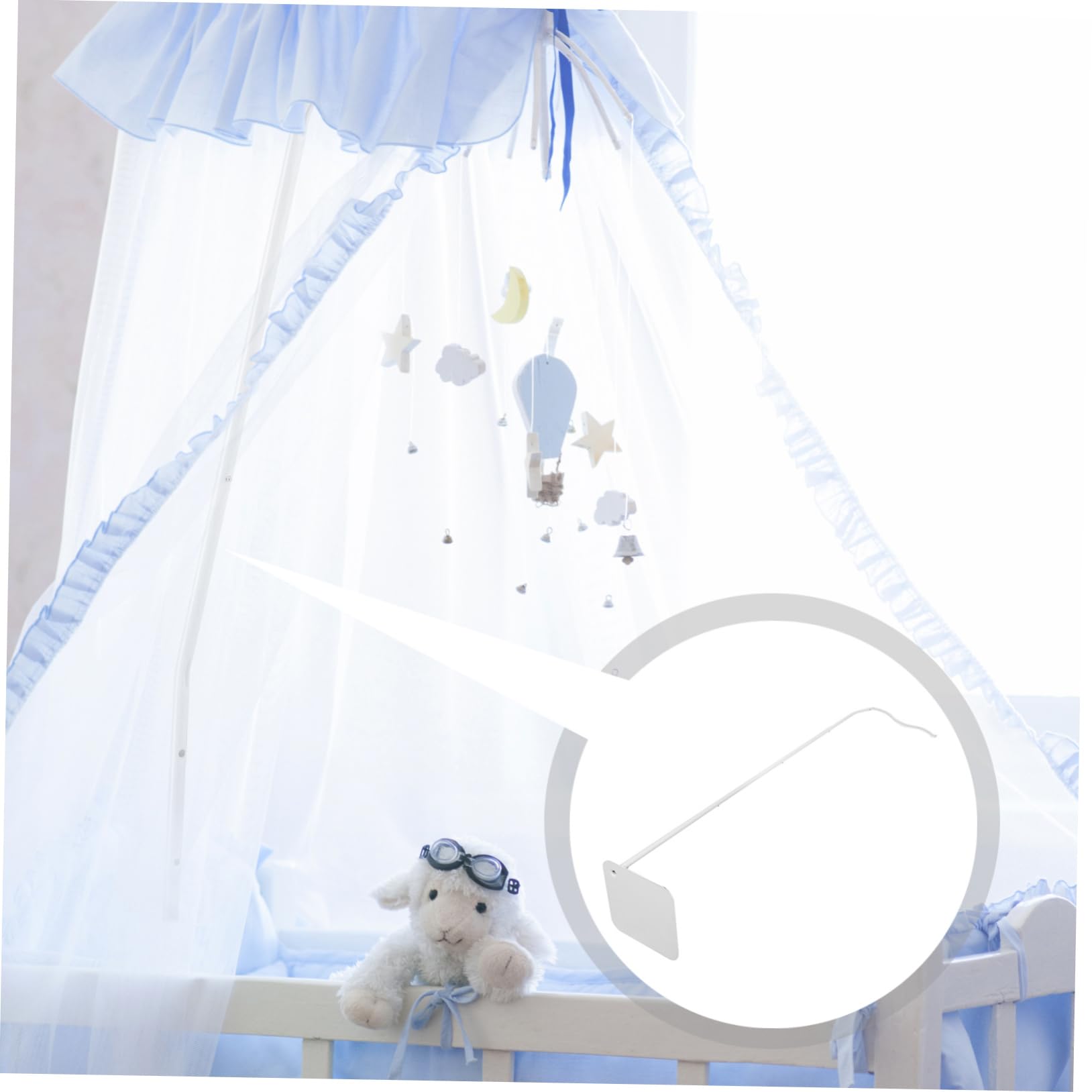 BESPORTBLE Support De Filet pour Baldaquin De Lit Réglable Et Stable avec Base Ferme pour Moustiquaire De Lit Garçon Fille
