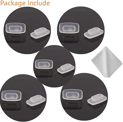 Miniatura 7 de BEHLINE - 5 pares de almohadillas para la nariz para lentes de sol, repuesto para marcos, almohadillas de silicona suave para puente nasal,