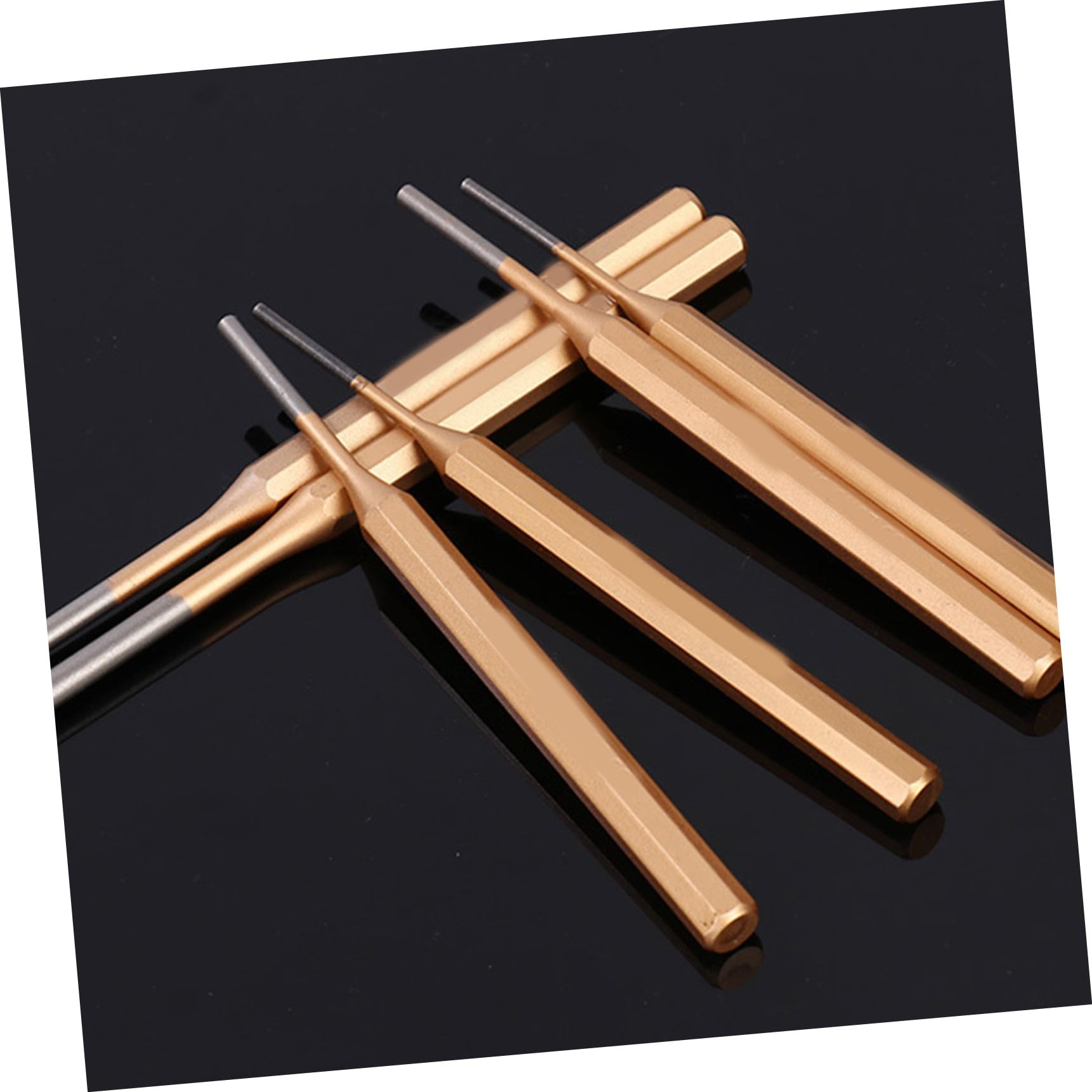 Ciieeo 2 Ensembles Ensemble De Poinçon D'épingle Punch Outil De Poinçon En Acier Coup De Poing Kit De Poinçon Outil De Poinçonnage Acier À Haute Teneur En Carbone 6 Pièces * 2