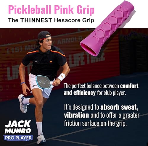 Miniatura 4 de Agarre de paleta de pickleball - 5.25 pulgadas - Soporta codo de tenis, mejora la fuerza de agarre, reduce la vibración con soporte para los dedos y