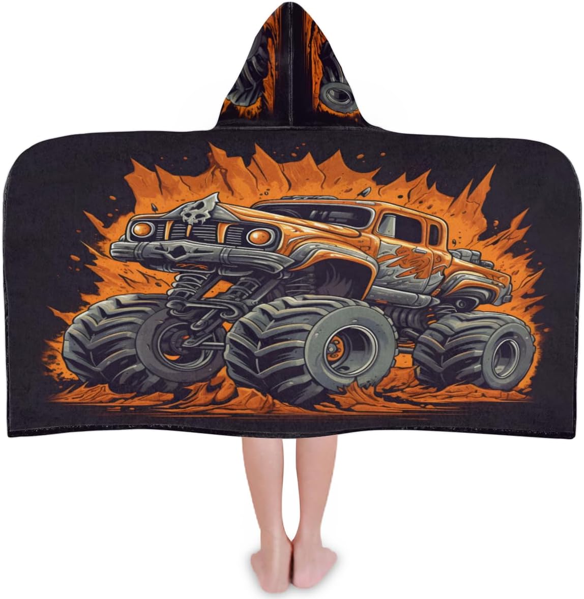Kids Bath Towel Car Pattern Beach Towel with Hood Pool Cover Up for Girls Boys Soft Absorbent Hooded Bath Towel Toddler Towels for Beach, Pool