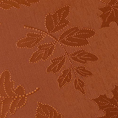Benson Mills Harvest Legacy Damask Fabric Table Cloth Fall, Harvest, And Thanksgiving Tablecloth (Rust/Burnt Orange, 60" X 104" Rectangular) #TOP4