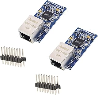 2Pcs CH9121 Microcomputer Networking Module Serial to Ethernet Adapter Single Chip CH9121 Serial to Ethernet Network Module 4 Mode RJ45 300bps ~ 921600bps Serial Baud Rate STM32 UART