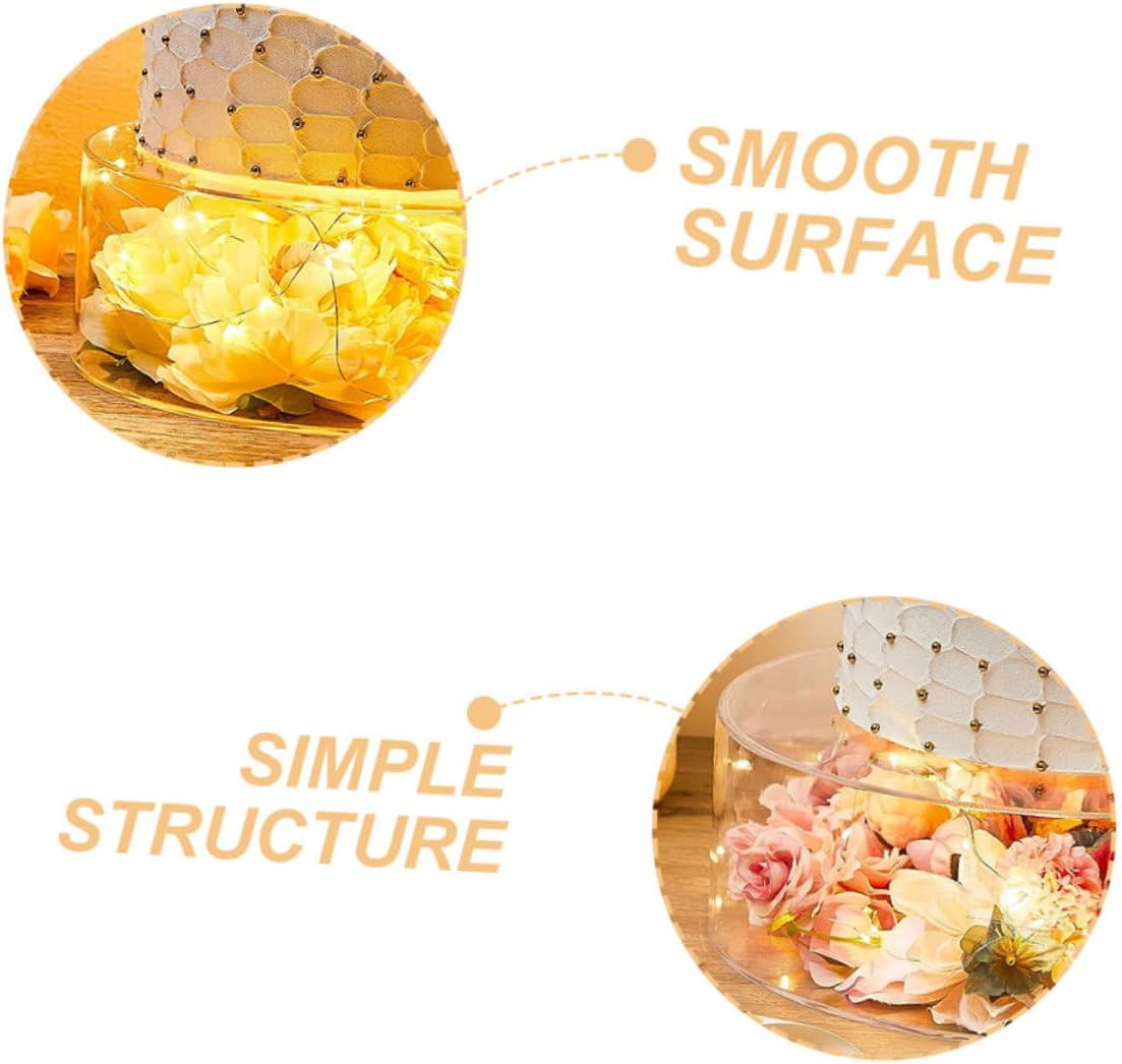 2Pcs Clear Acrylic Round Cake Display Stand Fillable Dessert Display Risers for Wedding Birthday Party Buffet Table Versatile Food and Snack Presentation Holder