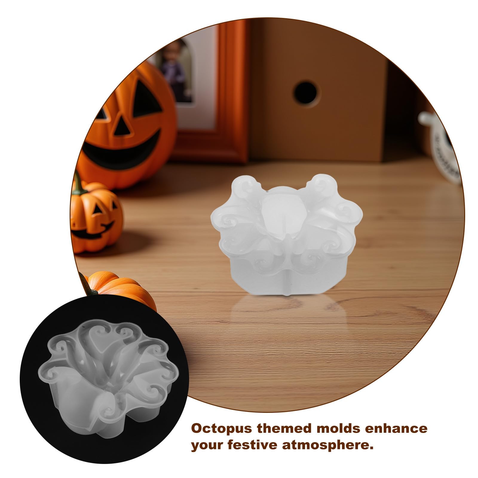 Healeved 10 Pezzi Stampo in Silicone a Forma di Polpo per Resina e Fai da Te