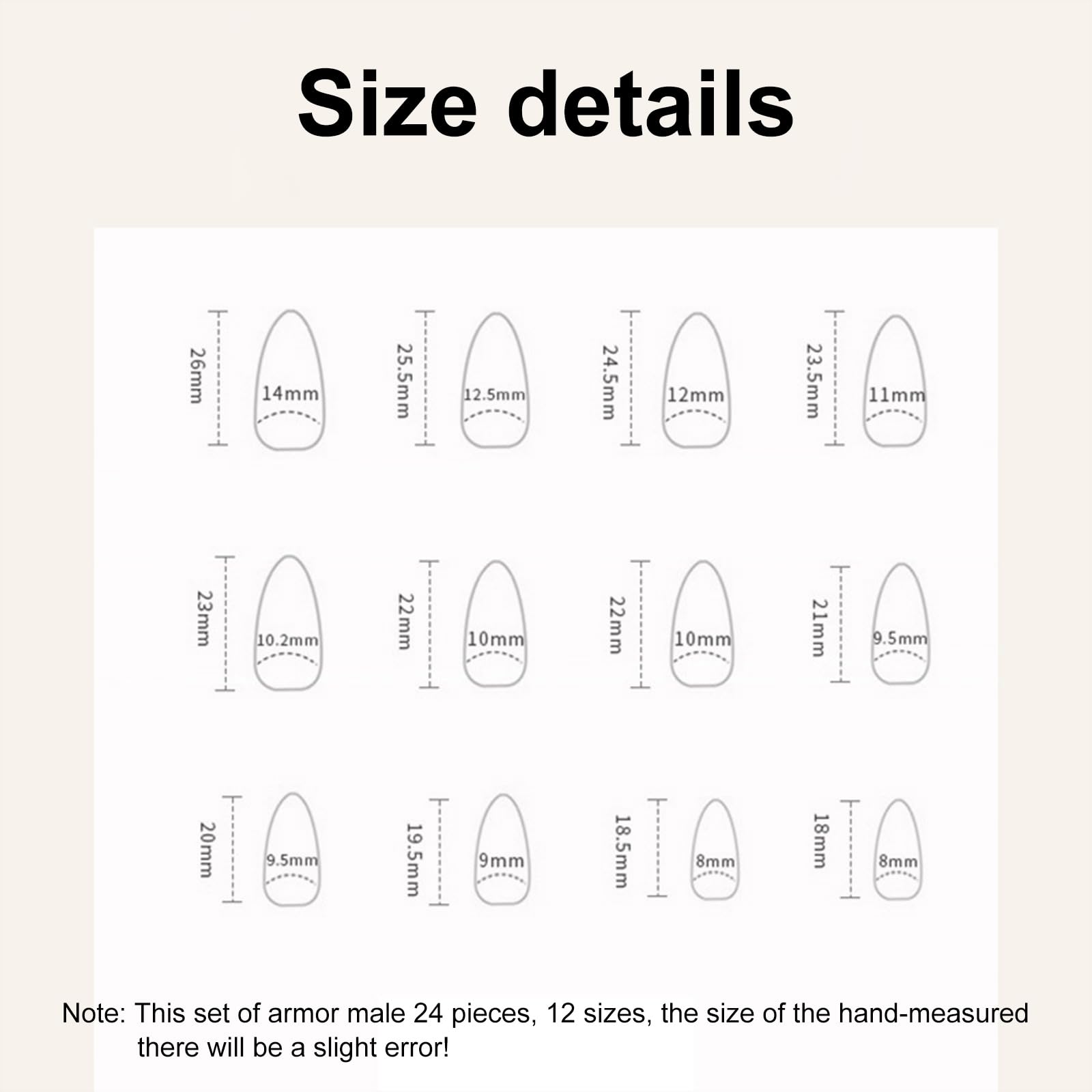 French Almond Fake Nails,Cute Acrylic Nails,Fake Nails with Pentagram,Nude Ladies Artificial Nails 24 pcs: Black and white gold thread
