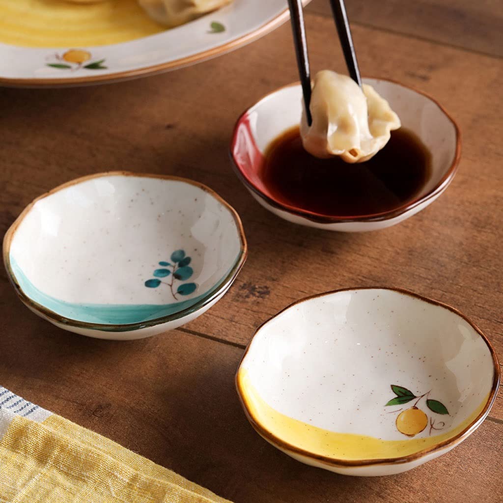 Saucenschale 2,05 Unzen Dip-Sauce-Schalen Keramik-Soja-Gewürz für Essig-Sushi-Vorspeisenteller
