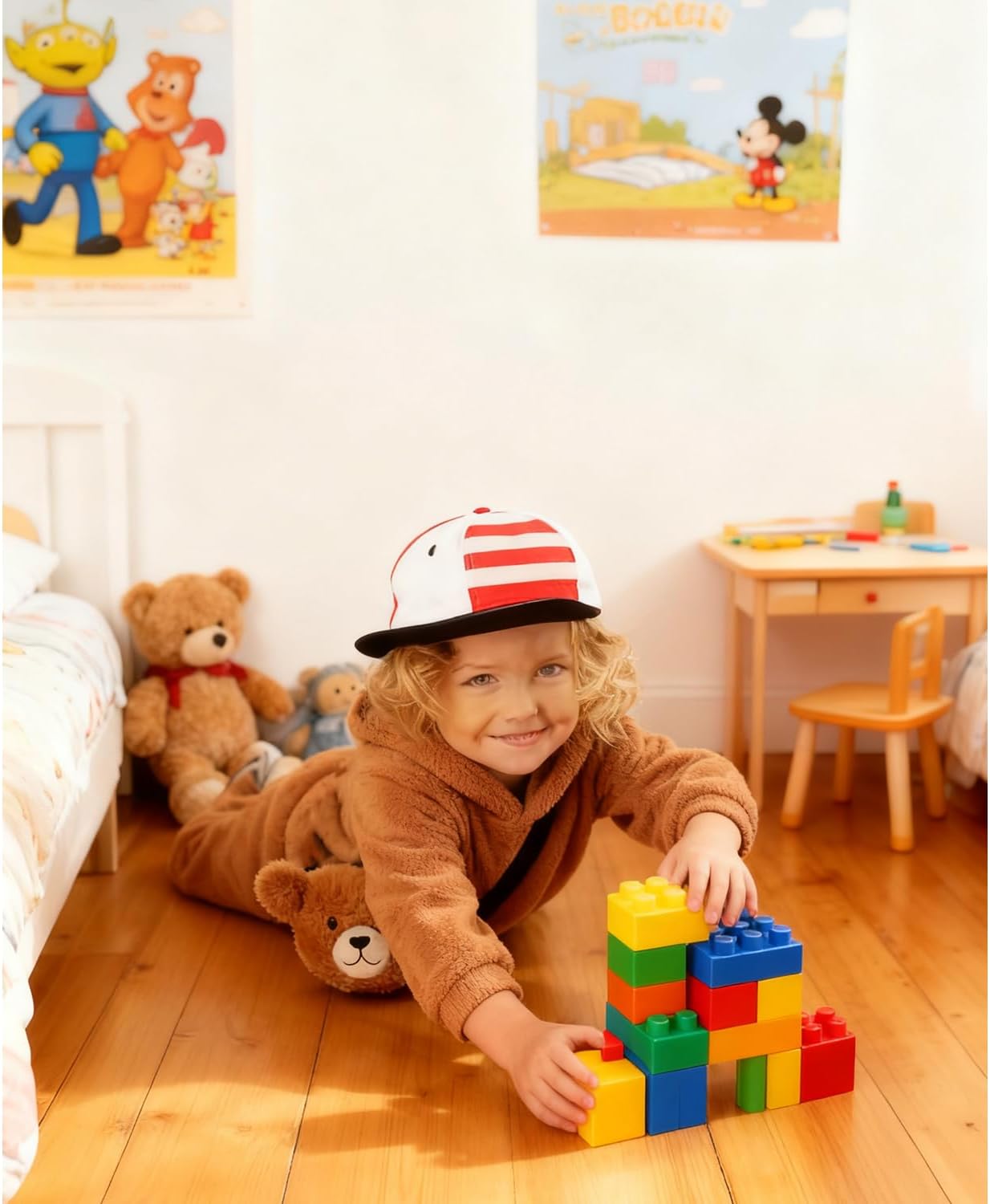 Boys Girls 2 Pps Fleece Sweatsuit Pants Long Sleeve Hoodie Sweatshirt and Sweatpant Kids Clothes Toddler Bear Outfits 2-7 Yrs