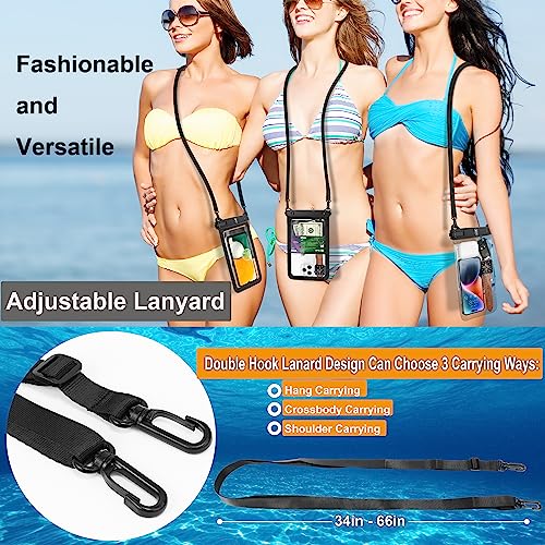 Takfox Extra Large Waterproof Phone Pouch Bag Case For Samsung Galaxy S24 Ultra S23 Plus S22 Note 20 A03S A15 A14 A13 Iphone 15 14 Pro Max, [Up To 10"] [2-Pack] Ipx8 Vacation Cellphone Dry Bag-Clear thumb #4