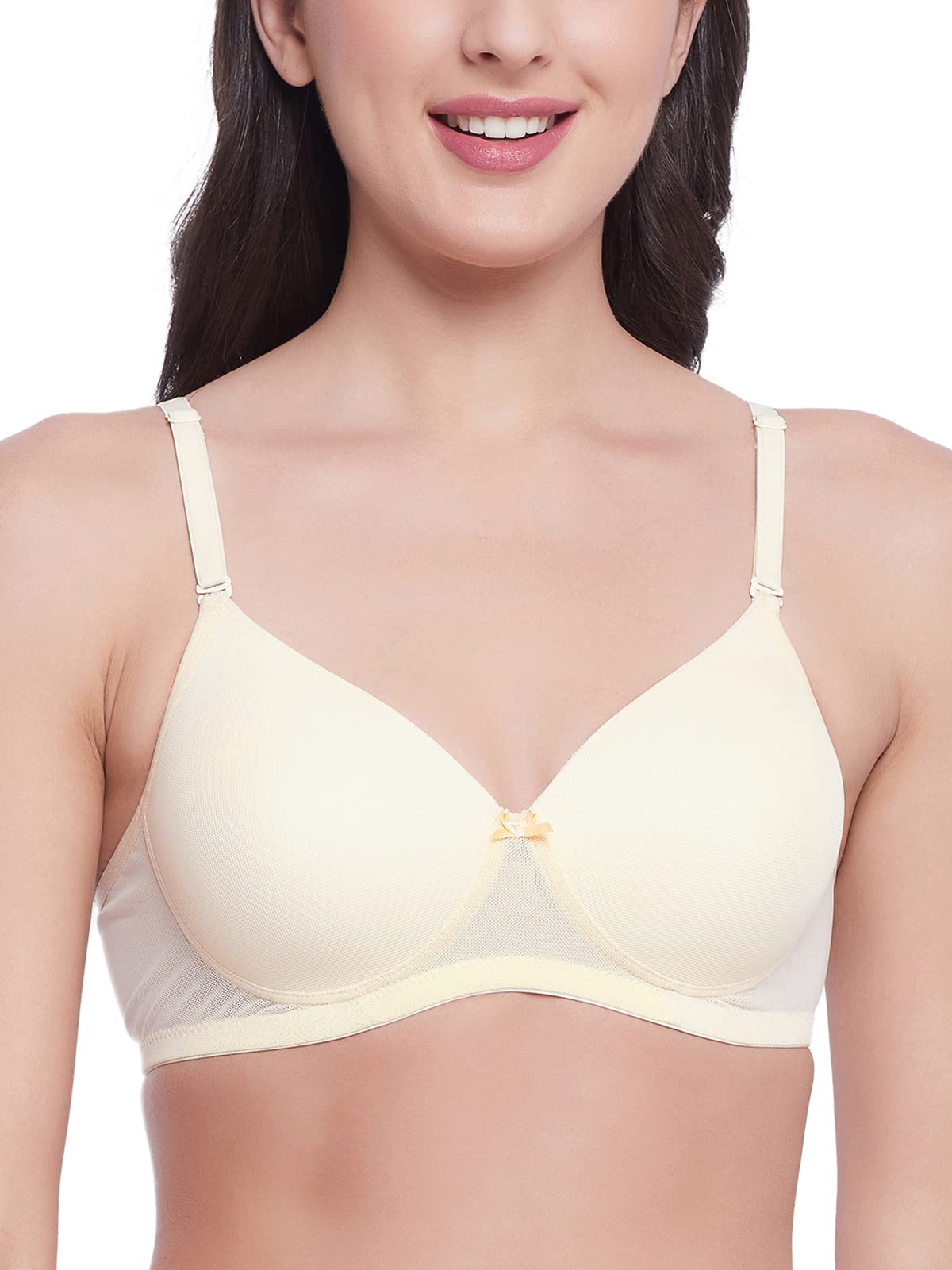 Clovia Women's Lace Lightly Padded Wire Free T-Shirt Bra