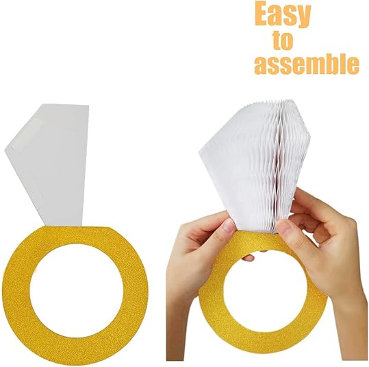 Glam Gold Honeycomb Diamond Rings - Wedding Decor