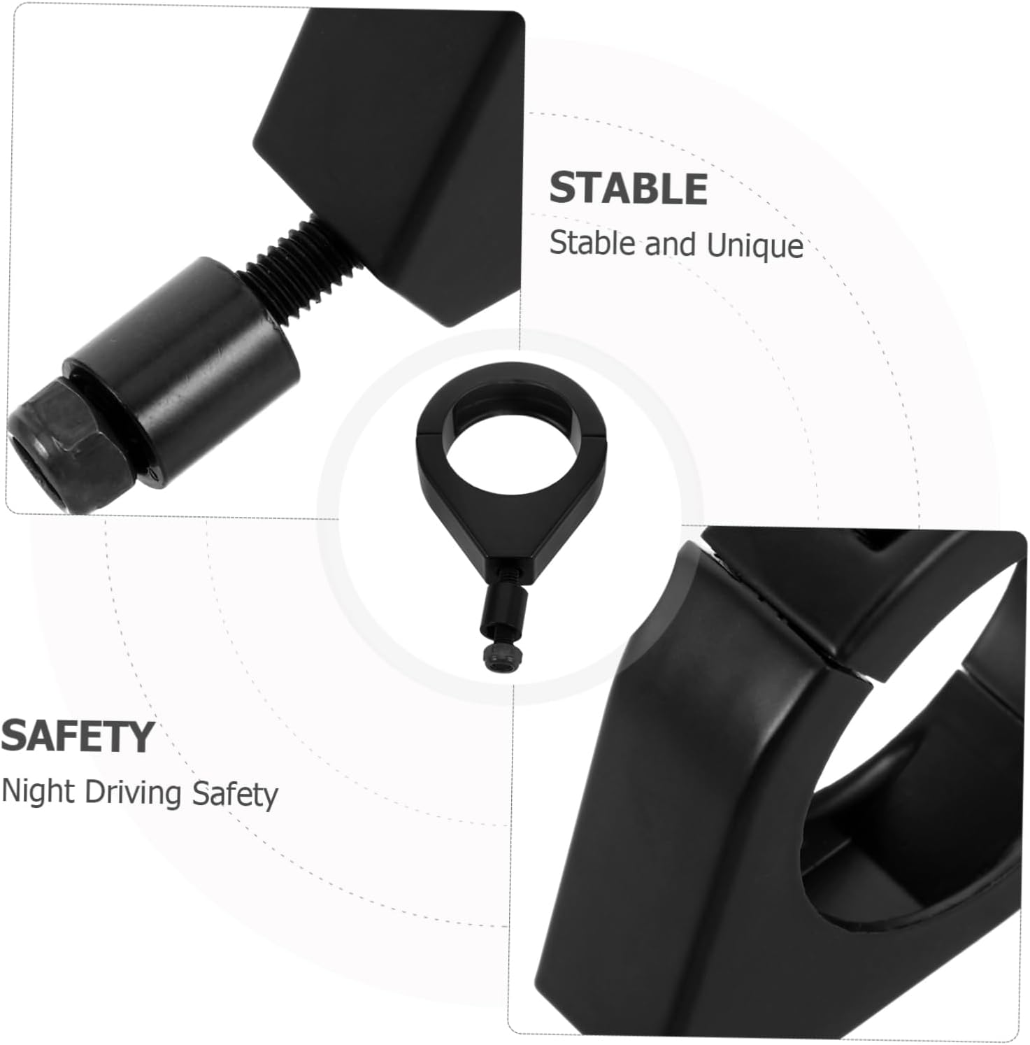 2Pcs Heavy Duty Aluminum Alloy Motorcycle Turn Signal Mount Bracket Modified Indicator Clamp for Front Fork Compatible with Harley and Other Motorcycles