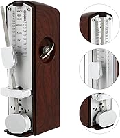 Vista 4 de MILISTEN Metrónomo mecánico universal mini metrónomo para guitarra de piano (caoba)