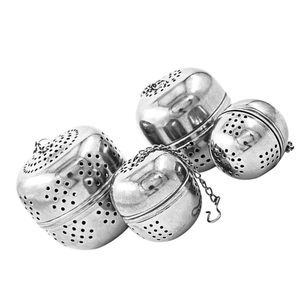 ABOOFAN 4Pcs Stainless Steel Seasoning Strainer Balls with Fine Mesh Design for Tea Hot Pot Flavor Infusion Efficient Filtering Kitchen Accessory