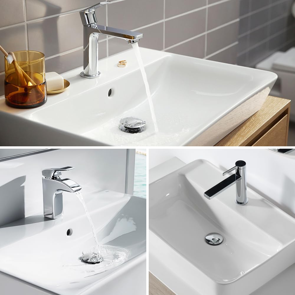 Desagüe de lavabo de acero inoxidable sin rebosadero