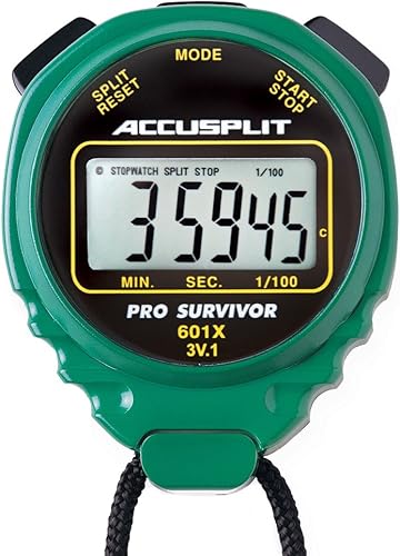 Miniatura 10 de Reloj cronómetro Accusplit Pro Survivor A601X, con pantalla extragrande Negro -,Agua,Azul,Verde,Limón,Lima,Rojo