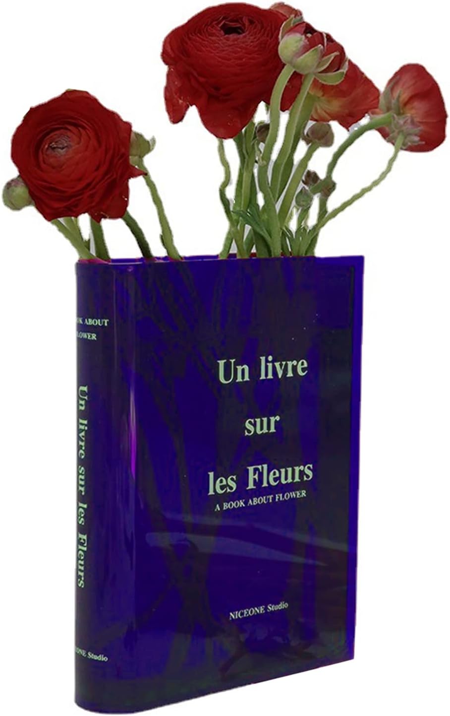 Clear Book Vase, Acrylic Clear Book Flower Vase, for Table