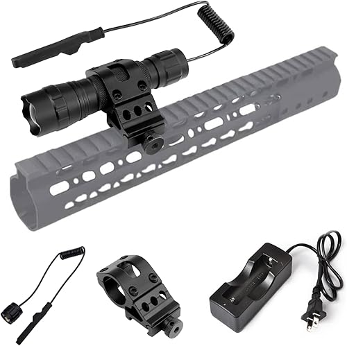 WINDFIRE Linterna LED IR de 940 nm, luz de linterna infrarroja, antorcha infrarroja con zoom para caza, cargador, interruptor de presión, utilizado