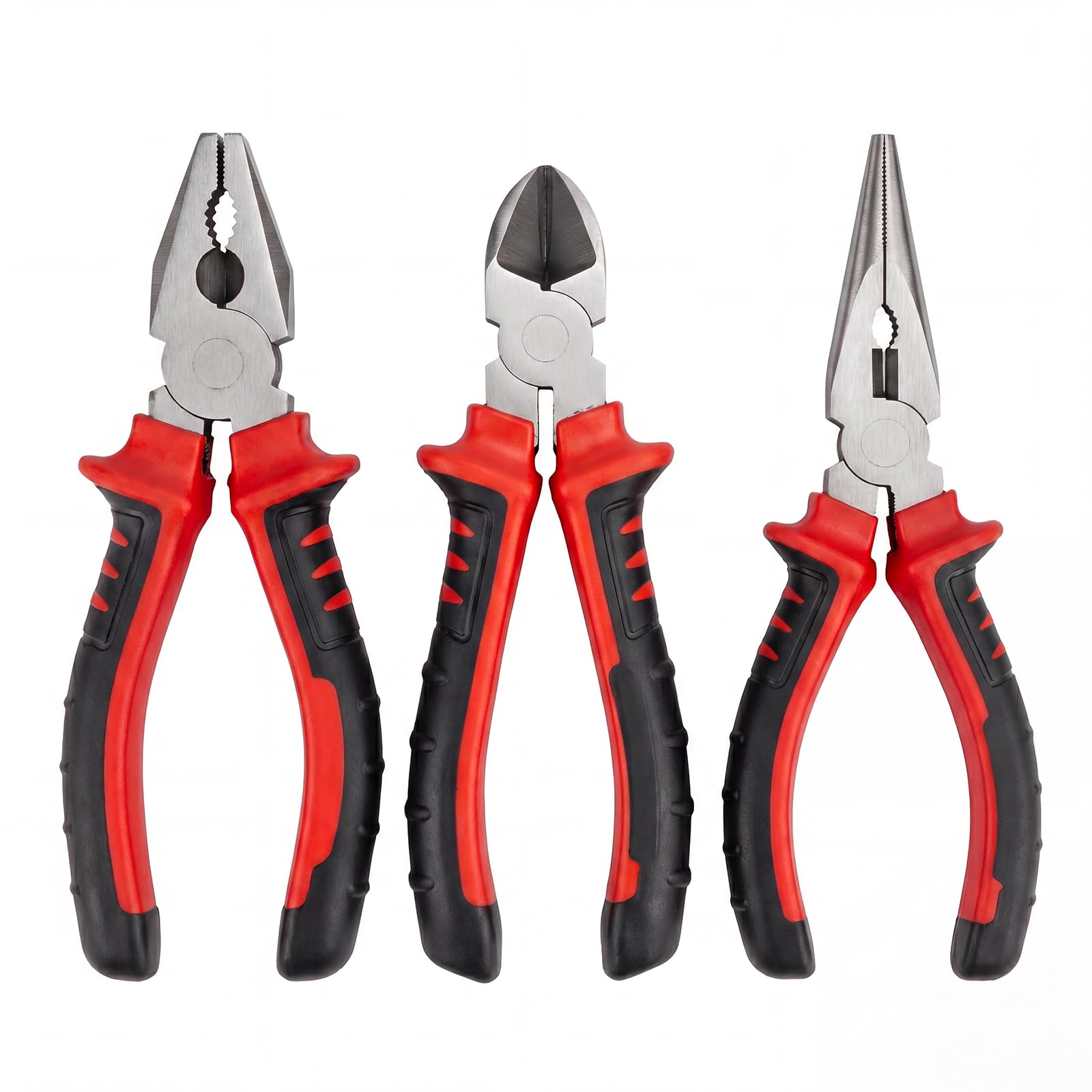 3Pcs Pliers Set, Diagonal, Long Nose, Wire Snips