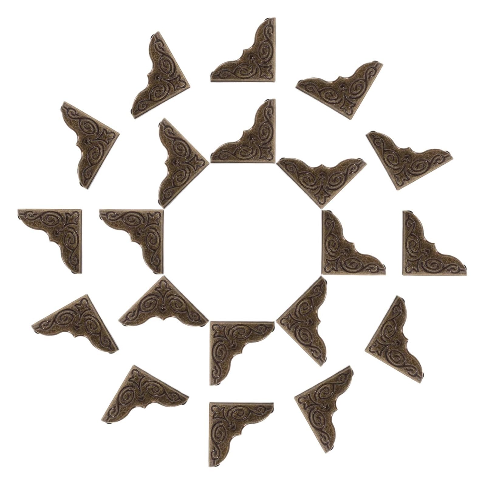 Protectores de esquina metal bronce 26mm para decorar álbum de recortes