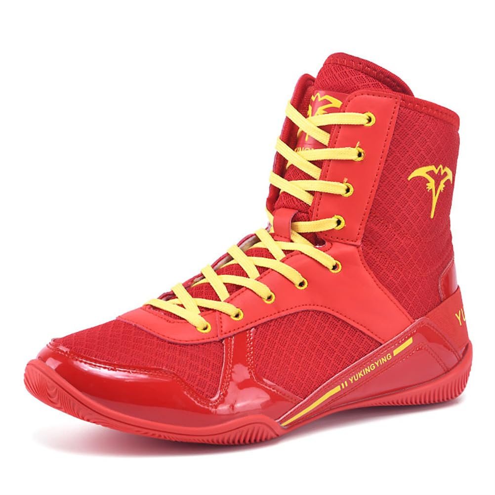 Botas De Boxeo De Caña Alta para Hombre Y Mujer, Transpirables, Entrenadoras, Cómodas, Antideslizantes, para Lucha, Fitness Y Competición