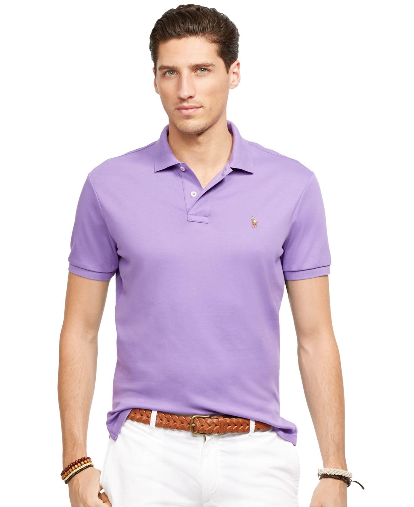 Polo Ralph Lauren Men's Custom Slim Fit Mesh Polo Shirt Blue XL
