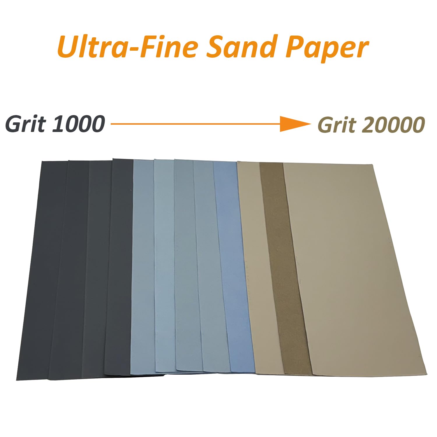 44/88PCS Extra Fine Sand Paper 120-20000 Assorted Grit Sandpaper Set Water/Dry Sanding Paper Sand Paper Abrasive Tools - 1420