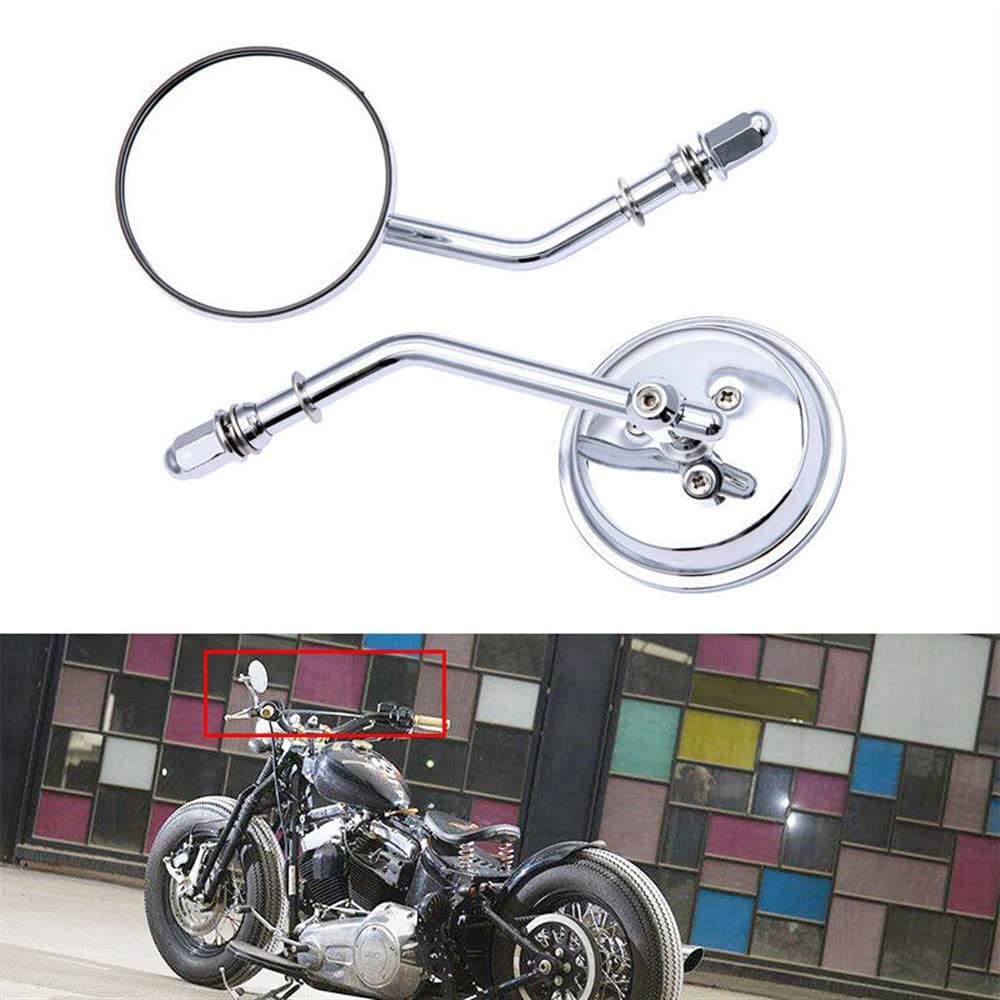 Rétroviseurs Latéraux de Moto Lot De 2 Accessoires De Moto Rétroviseur Rond Noir Rétroviseur Latéral De Scooter Pour Harley Sportster (Color : 4)