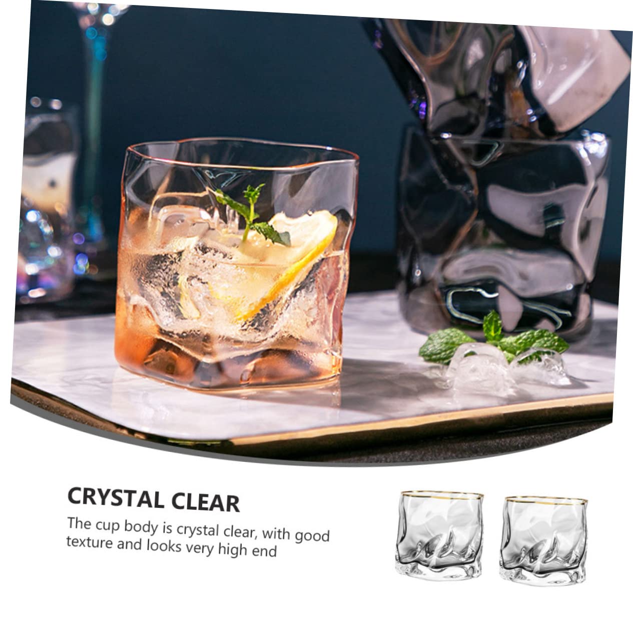 PRETYZOOM 4 Piezas jarro de Cerveza Taza de café de Viaje Claro Taza para Beber Tazas de Agua Vasos Cafe Vaso de Cerveza Vaso de Whisky de Bar Copa de Cristal de Barra Vidrio Reutilizable