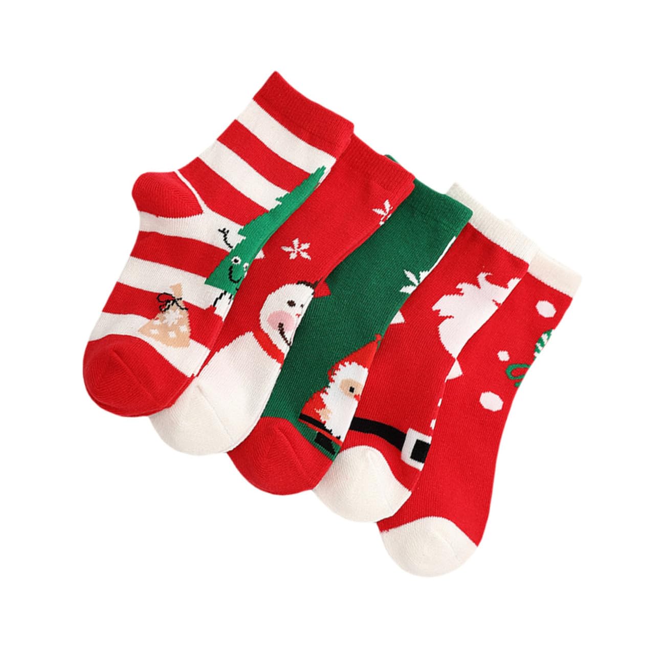 5 Paia Calzini Natale Calzettoni di Cotone Morbidi Lunghi con Motivi Cartoni Animati per Anni Calzini Natalizi Unisex Decorazione Festiva Invernale