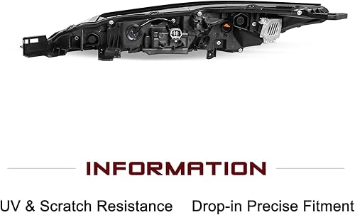 Miniatura 3 de JSBOYAT Repuesto superior de faros delanteros DRL para Nissan Rogue S, SL, SV 2021 2022 2023, estilo OE para lado del pasajero, LED DRL con modelos