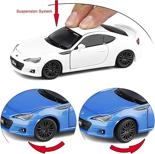 Miniatura 6 de 132 Escala 2017 BRZ Modelo Coche Diecast Toy Cars Metal Niños Vehículos fundidos a presión para niños, puertas abiertas, con luz, juguetes para