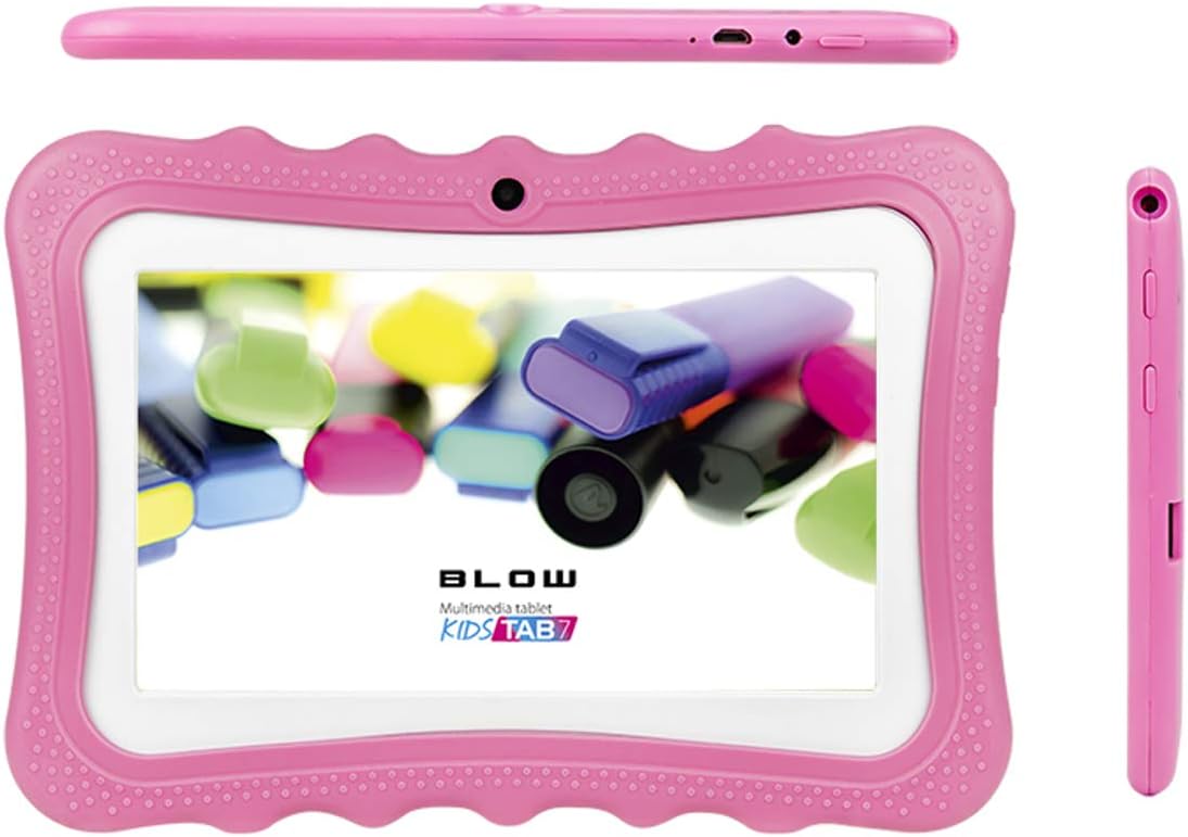 Blow KidsTab7 Tablet, multiple views showing top, front, and side ports.