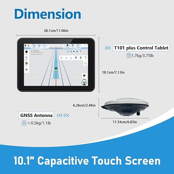 JY100-V2 Tractor GPS Guidance System with 601A GNSS Surveying Antenna for Precision Agriculture Suitable for Any Brand Tractors John-Deere,CAT