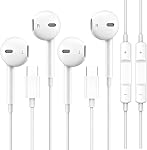 2 Pack USB C Headphones for iPhone 17/16/16e/15 Pro Max/Plus, Type C Earbuds Wired Earphones (Microphone & Remote Control) Noise Cancelling for lPad Pro, Galaxy S23/S22/S21/S20