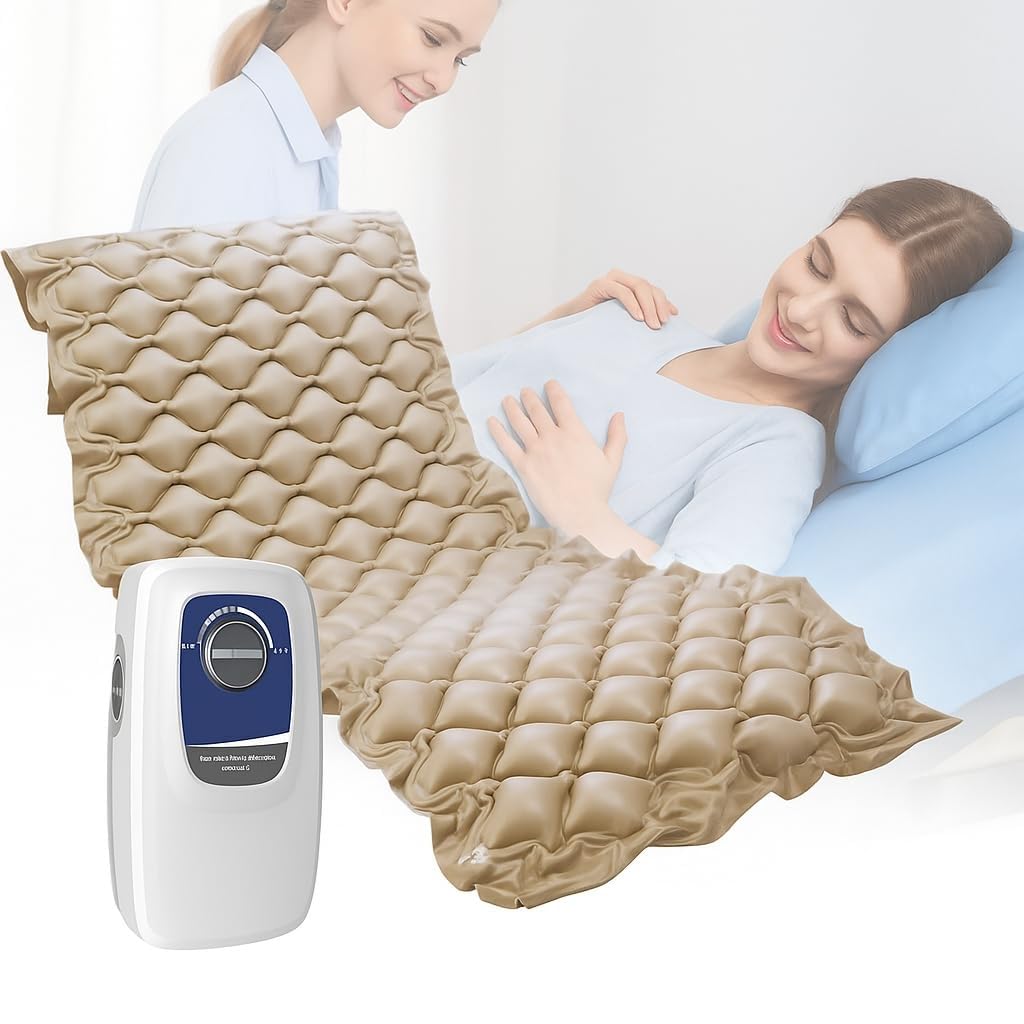 SY-200 Colchón Antiescaras de Aire Alternante con Compresor de Bajo Ruido (30-35 dB) – Cama 90 cm (88x200 cm) – Dispositivo Médico para Pacientes Encamados – Prevención de Úlceras por Presión