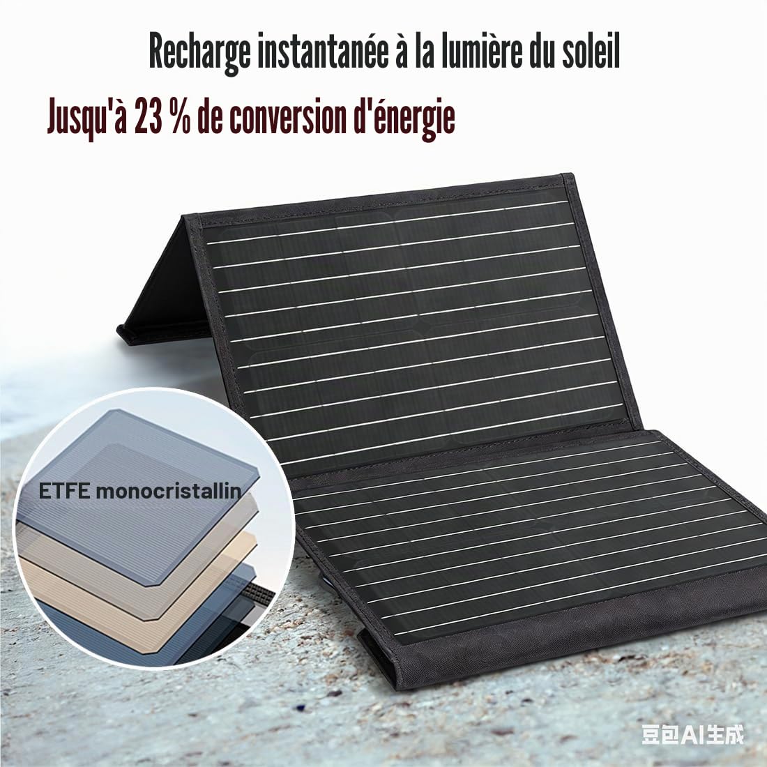 MARBERO Générateur Solaire Portable 26.400mAh & Panneau Solaire 30W Pliable avec Sac, Power Bank avec Prise AC 120W Max, Station d'Alimentation pour Urgence Domestique Camping Outdoor