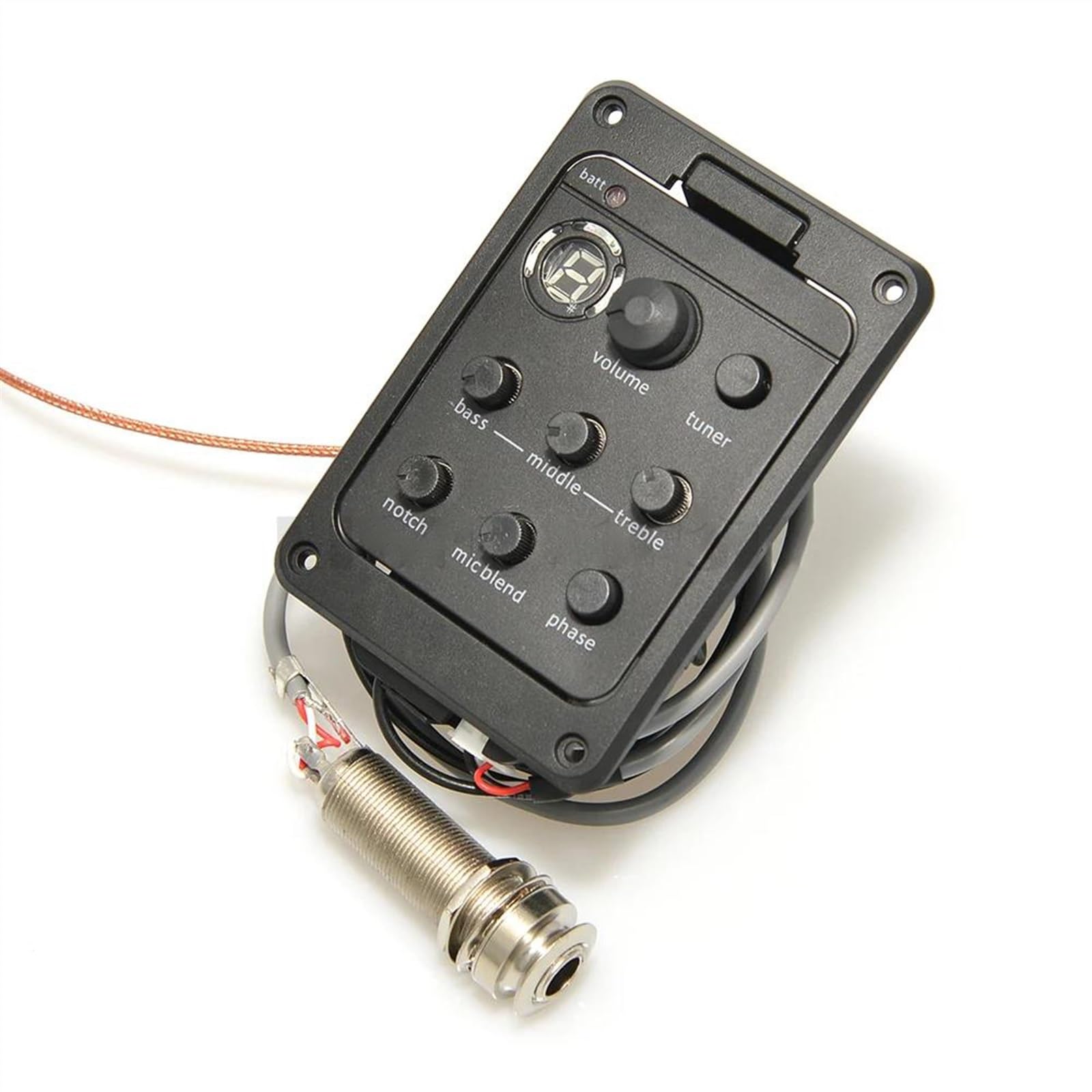 Kit pickup per chitarra acustica 10 Pezzi Migliori 4 Bande Chitarra Acustica Pickup Preamplificatore Equalizzatore Con Microfono Accordatore Piezoelettrico Endpin Jack(301)