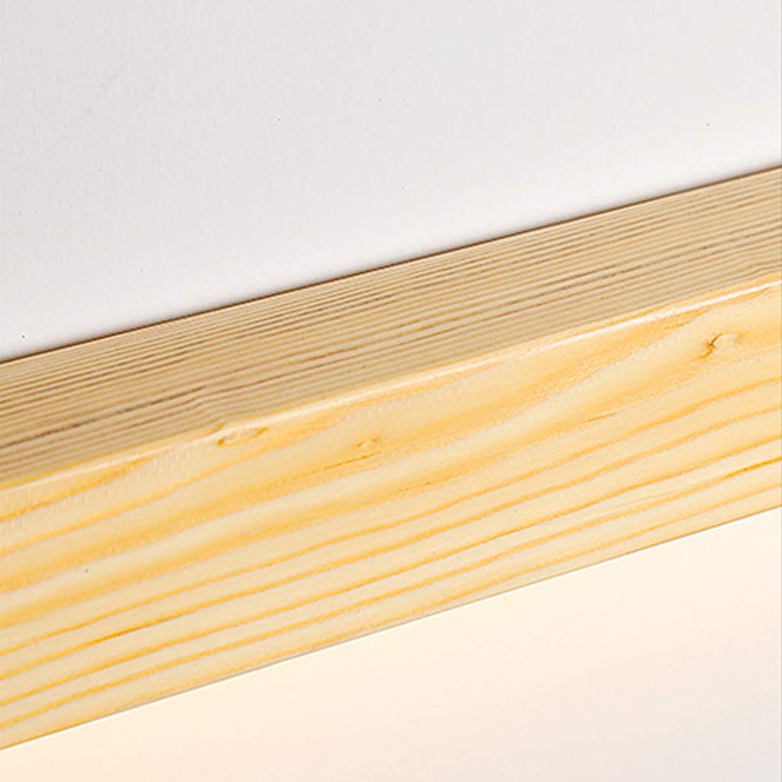 Dimmbar Wandleuchte Wandlampe LED Holz Modern Korridor Flur Minimalistisch Rechteck Design Downlight, 11W, 770lm, Wandlichter für Balkon Schlafzimmer Aisle Veranda Treppen Arbeitszimmer, L60cm (B)