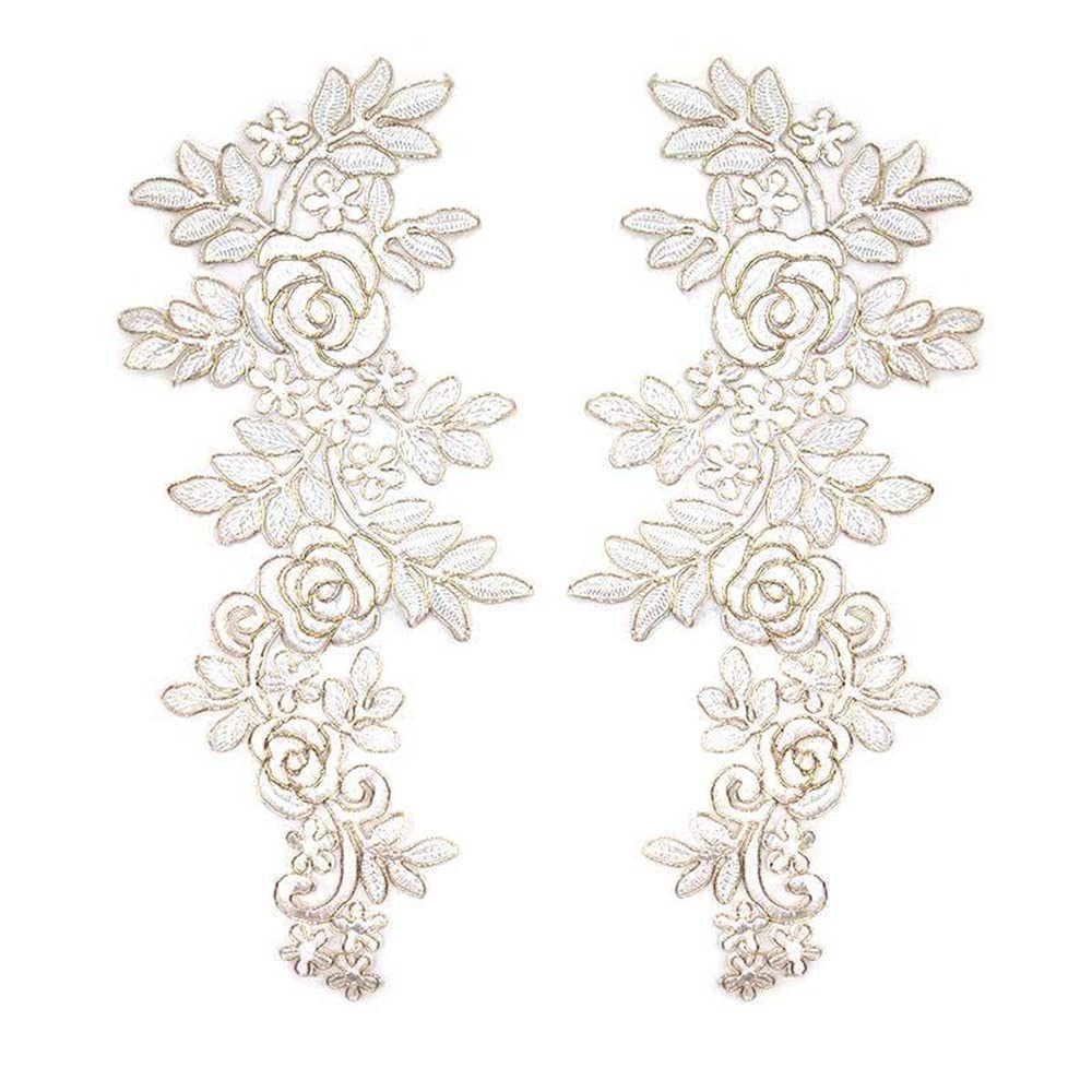 Patch à Coudre Dentelle Tête De Mort - Décorations Pour Vêtements, Robes, Accessoires De Mariée Ou DIY - Noir - 7