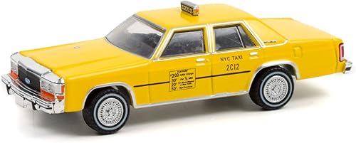 Miniatura 2 de Greenlight 1991 Ford LTD Crown Victoria Yellow NYC Taxi (Nueva York) Hobby Exclusive 1/64 Modelo de coche fundido a troquel